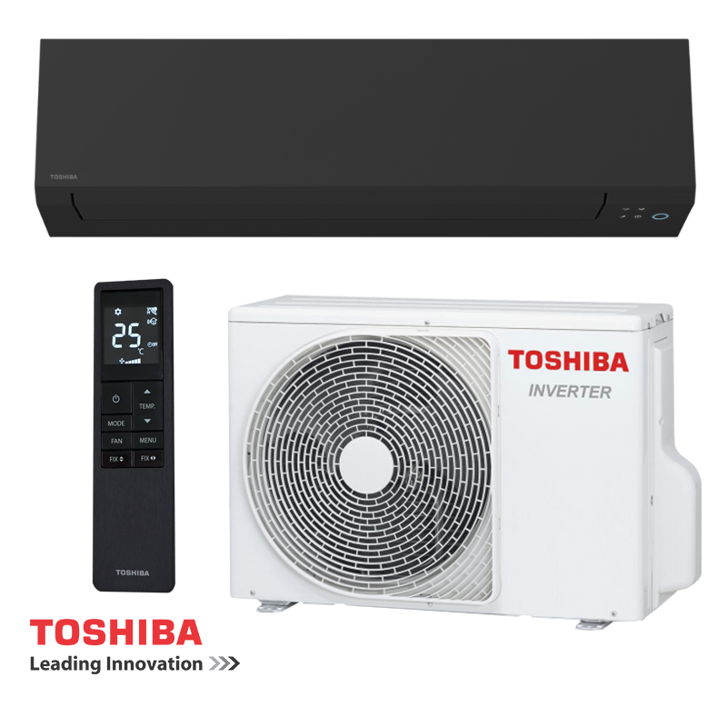 Инверторен климатик Toshiba Shorai Edge RAS-B24G3KVSGB-E + RAS-24J2AVSG-E1 - черен